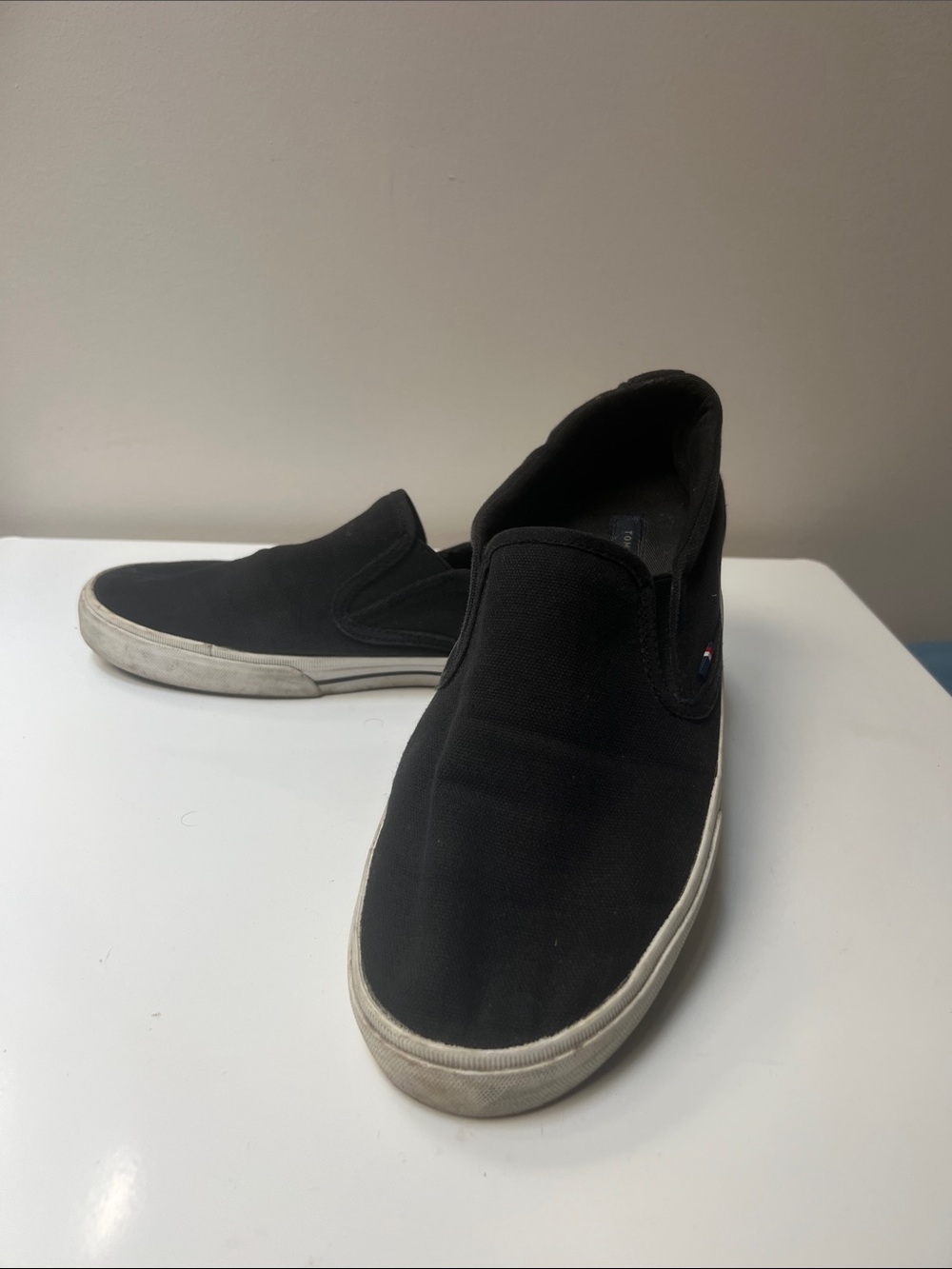 Tommy Hilfiger Black Slip-On Canvas Loafers